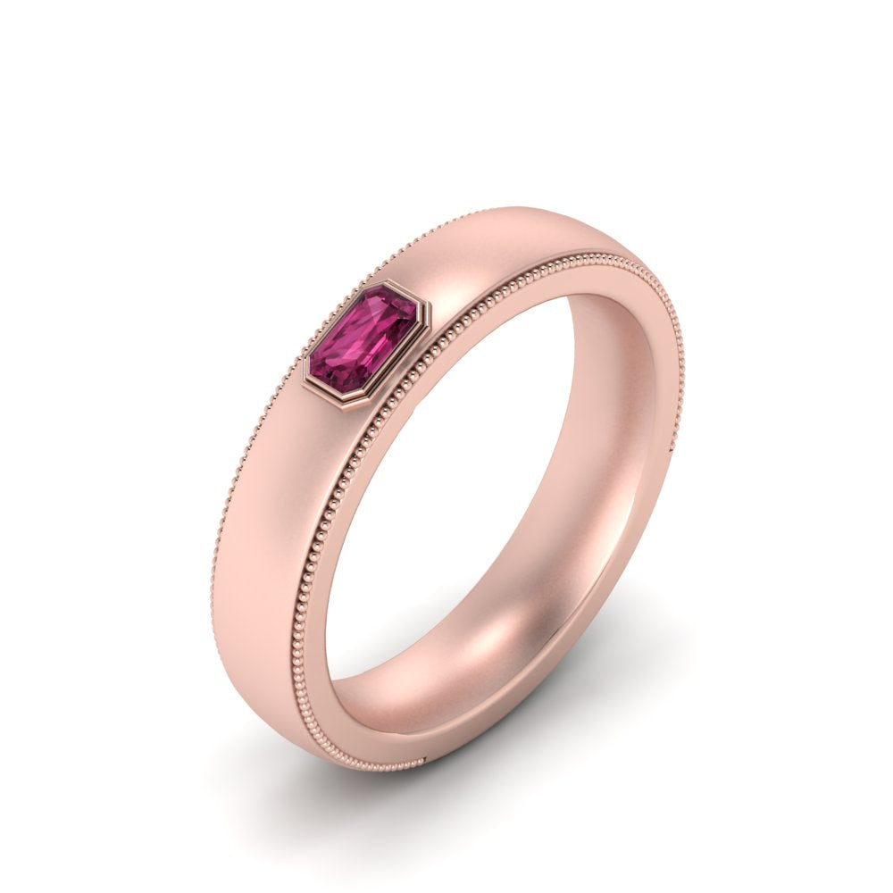 Comfort Fit Mens Milgrain Outline Ring Fascinating Diamonds