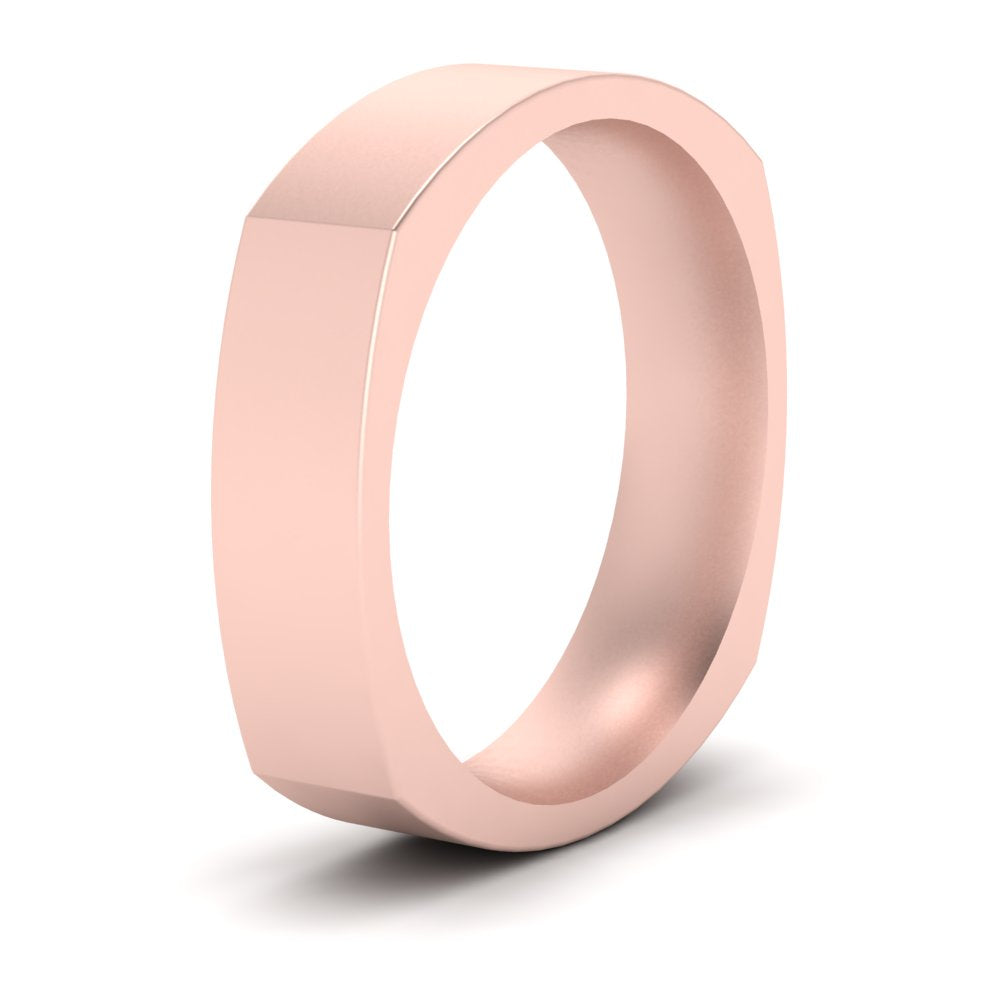 Square Comfort Fit Mens Wedding Band Fascinating Diamonds