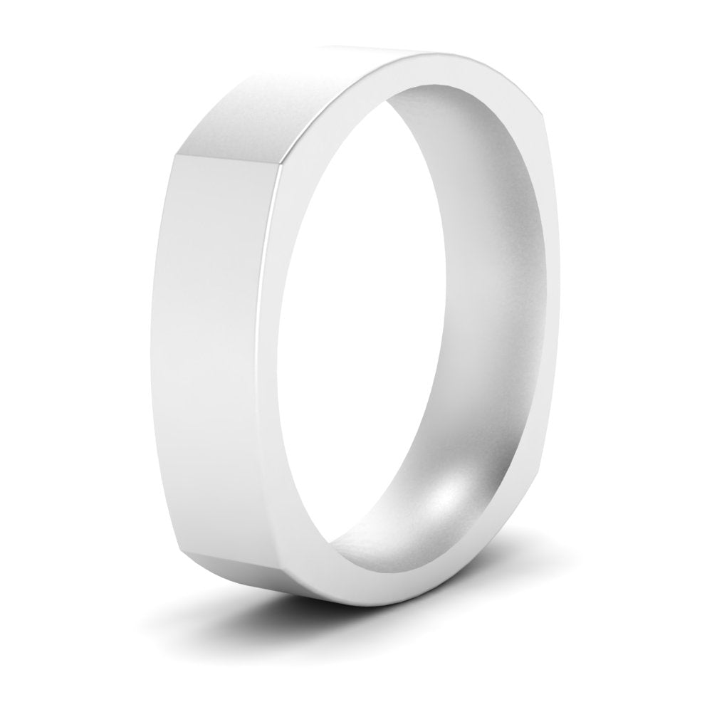 Square Comfort Fit Mens Wedding Band Fascinating Diamonds