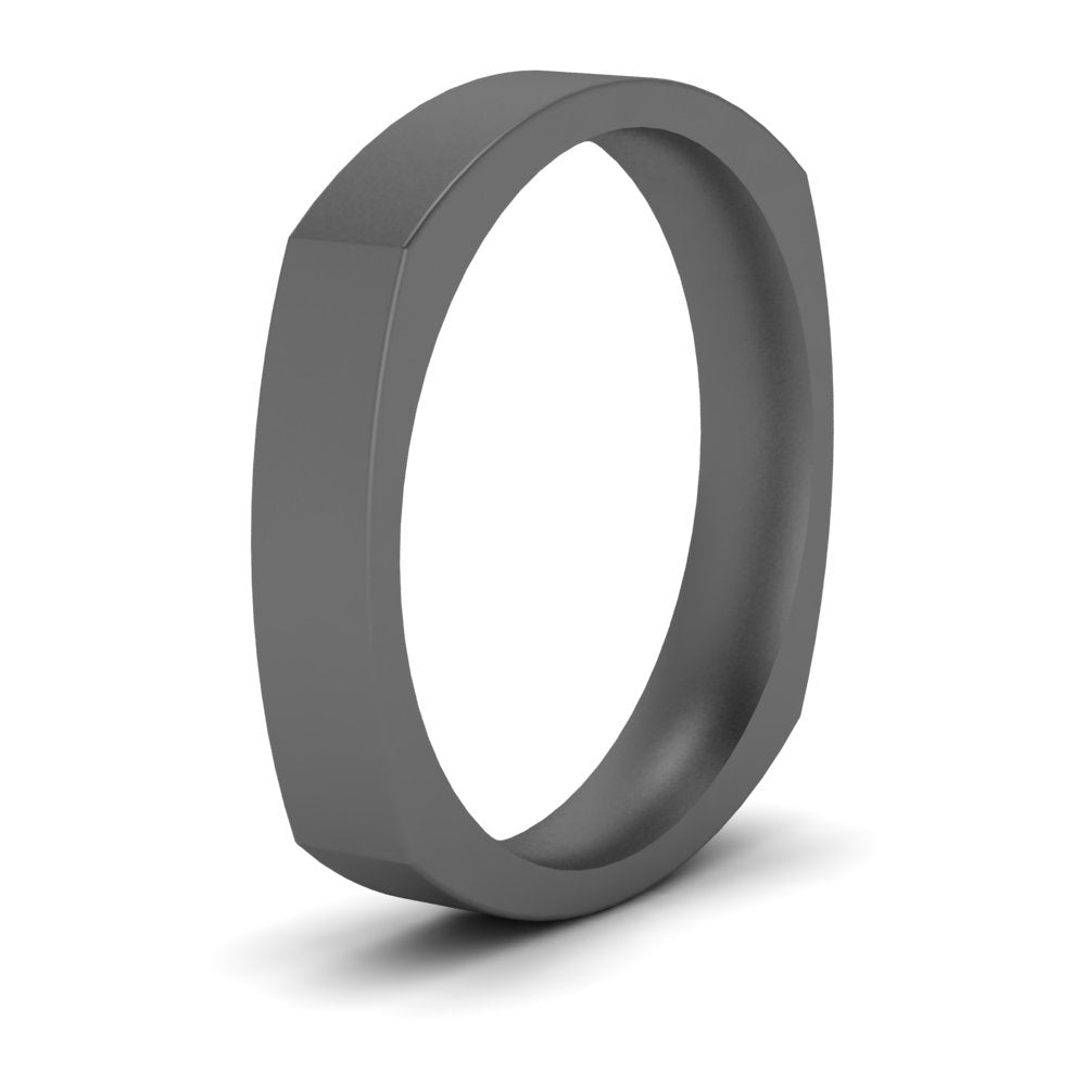 Square Comfort Fit Mens Wedding Band Fascinating Diamonds