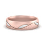 Comfort Fit Two Tone Mens Band Fascinating Diamonds