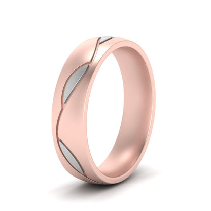 Comfort Fit Two Tone Mens Band Fascinating Diamonds