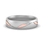 Comfort Fit Two Tone Mens Band Fascinating Diamonds