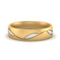 Comfort Fit Two Tone Mens Band Fascinating Diamonds