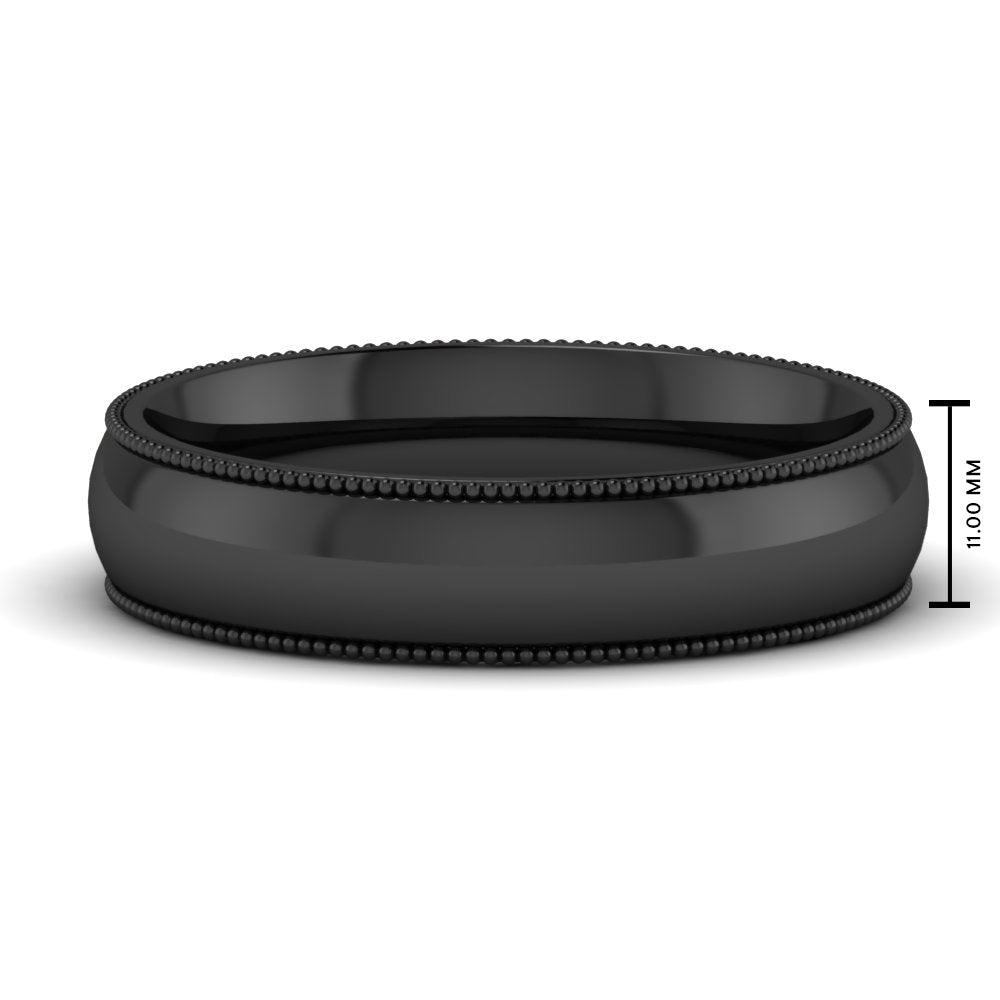 Comfort Fit Wedding Band Milgrain Edge Fascinating Diamonds