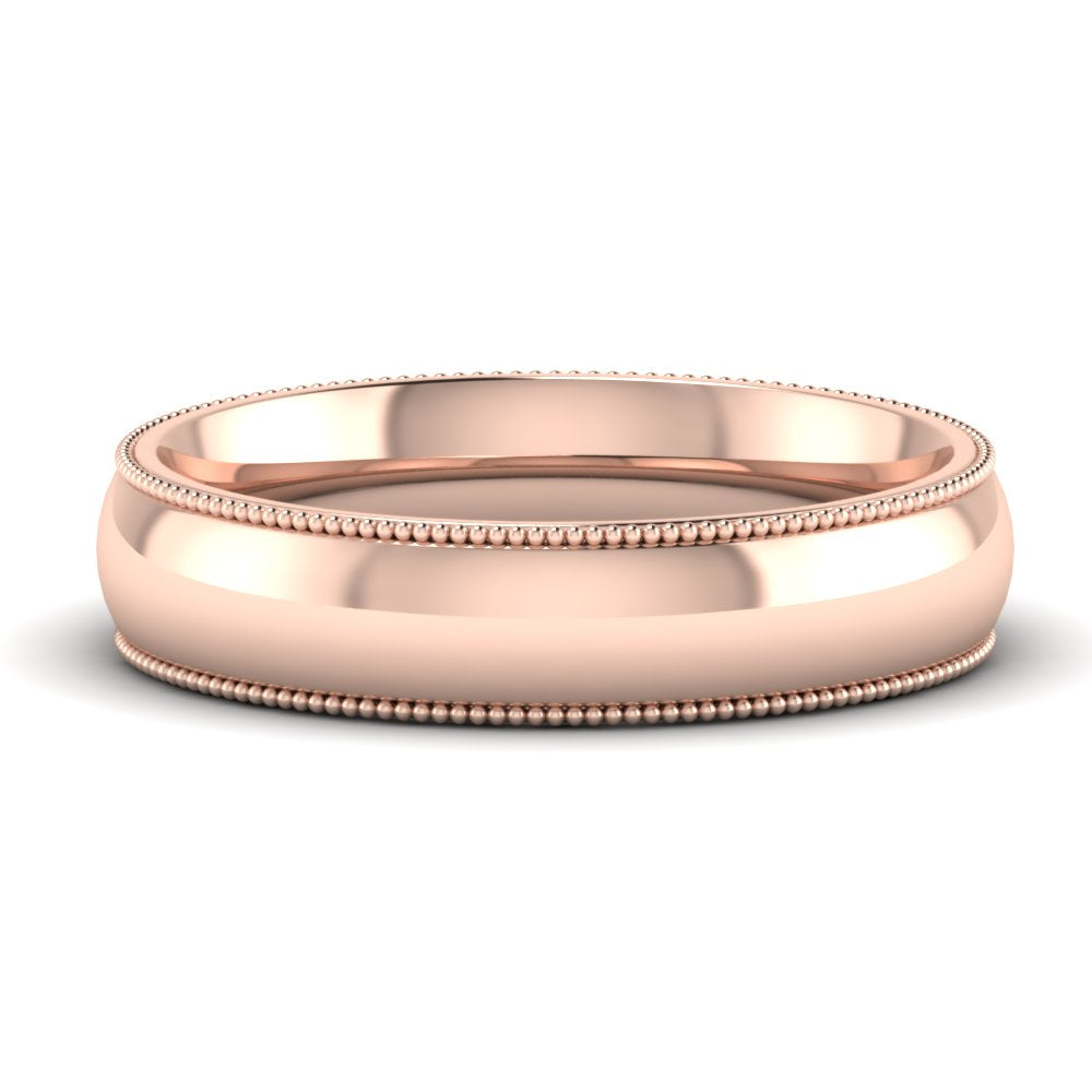 Comfort Fit Wedding Band Milgrain Edge Fascinating Diamonds