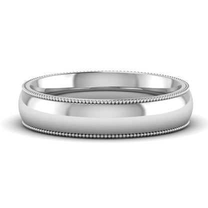 Comfort Fit Wedding Band Milgrain Edge Fascinating Diamonds