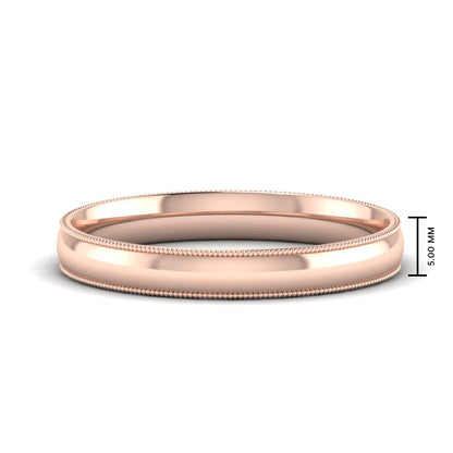 Comfort Fit Wedding Band Milgrain Edge Fascinating Diamonds