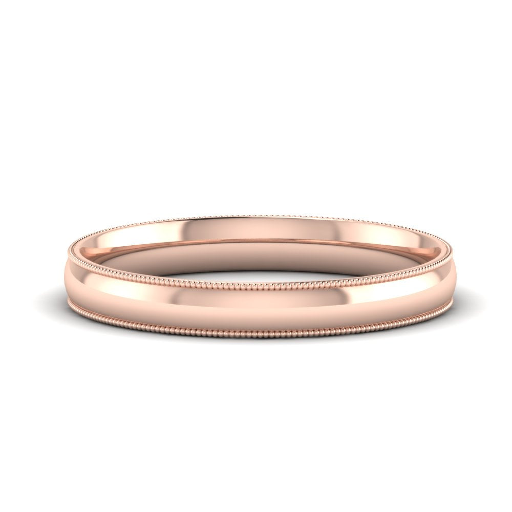 Comfort Fit Wedding Band Milgrain Edge Fascinating Diamonds