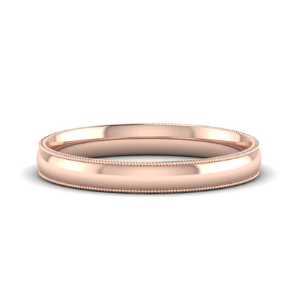 Comfort Fit Wedding Band Milgrain Edge Fascinating Diamonds