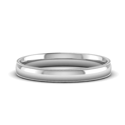 Comfort Fit Wedding Band Milgrain Edge Fascinating Diamonds
