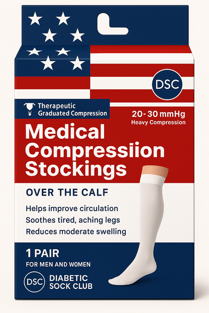 Men's Over The Calf Compression Stocking Socks (1 Pair) DSC