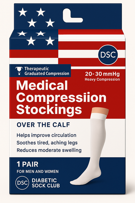 Men's Over The Calf Compression Stocking Socks (1 Pair) DSC