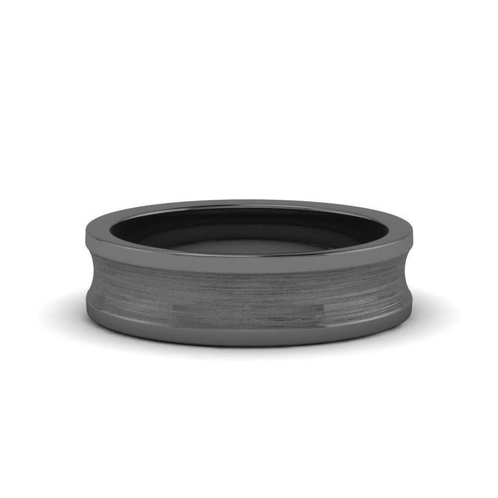 Concave Mens Wedding Ring Fascinating Diamonds