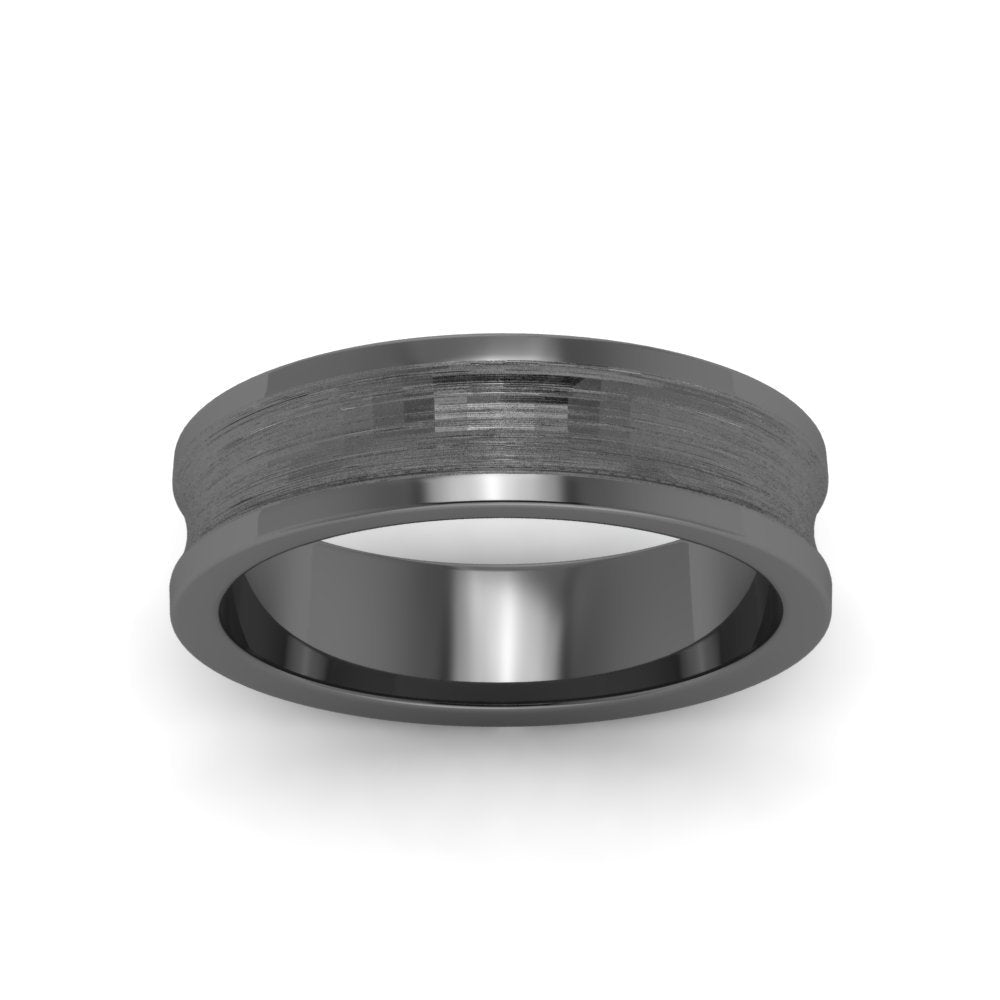 Concave Mens Wedding Ring Fascinating Diamonds