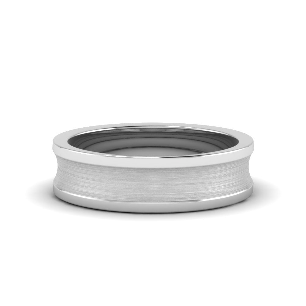 Concave Mens Wedding Ring Fascinating Diamonds