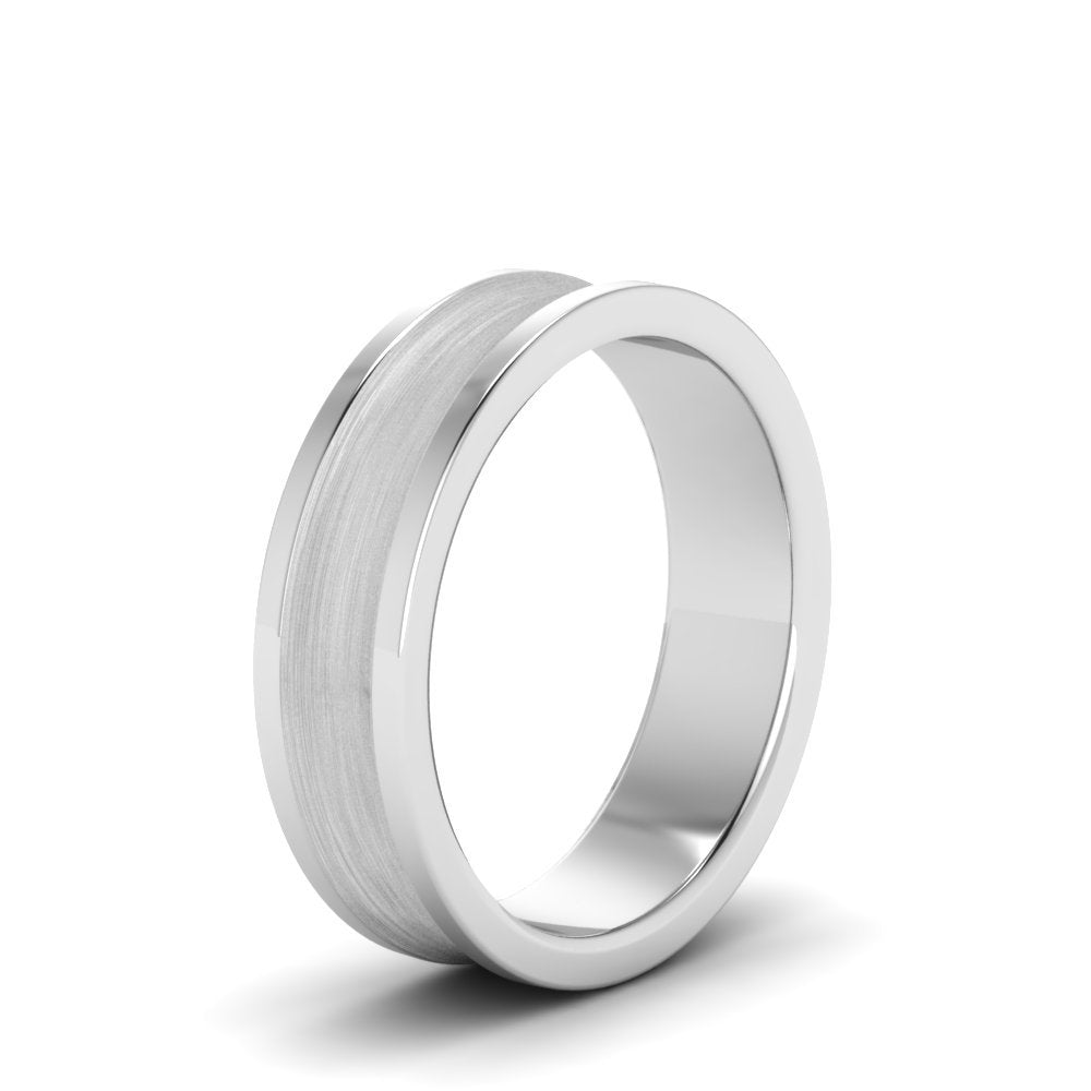 Concave Mens Wedding Ring Fascinating Diamonds