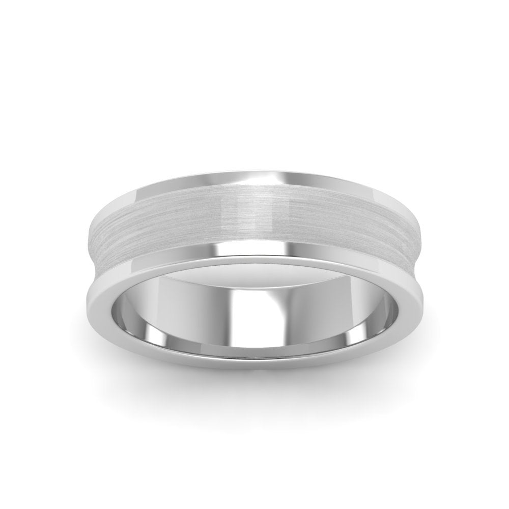 Concave Mens Wedding Ring Fascinating Diamonds