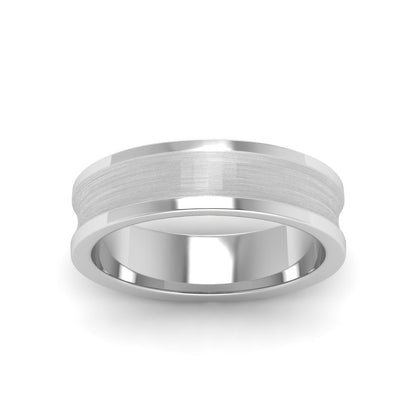 Concave Mens Wedding Ring Fascinating Diamonds
