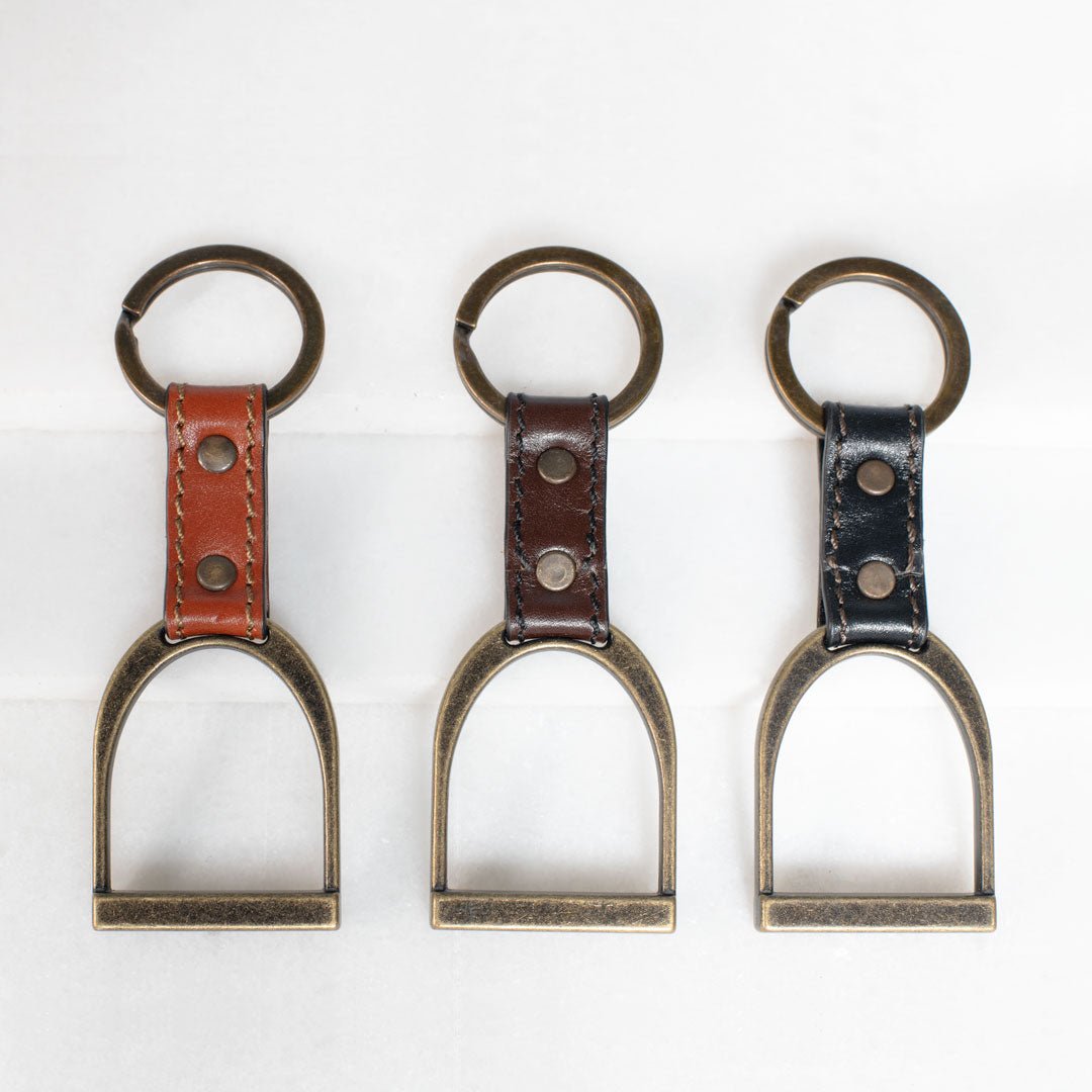 Conroy - Horse Stirrup Keychain in Deep Brown Urban-Equestrian