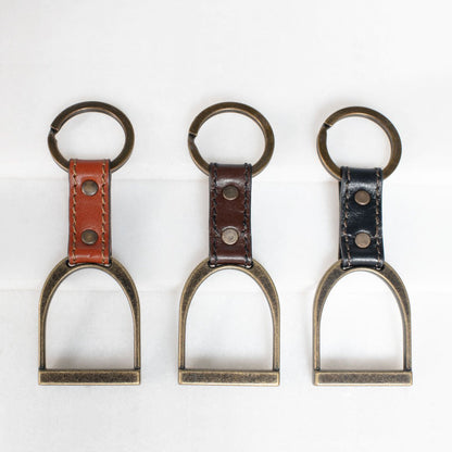 Conroy - Horse Stirrup Keychain in Deep Brown Urban-Equestrian