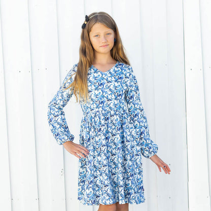 "Star Stories" Constellations Long Sleeve Dress with Patch Pockets Princess Awesome & Boy Wonder