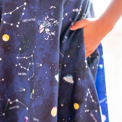 "Cosmic Compass" Constellations Sleeveless Play Dress with Pockets Princess Awesome & Boy Wonder
