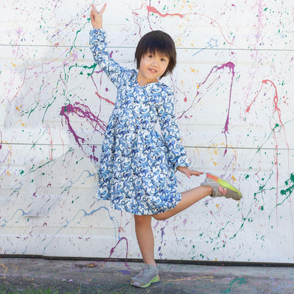 "Star Stories" Constellations Long Sleeve Dress with Patch Pockets Princess Awesome & Boy Wonder