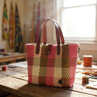 Coral & Gold Handwoven Purse by MexiMexi MexiMexi