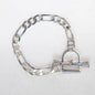 Cortina - Cuban Chain Horse Stirrup Bracelet in Silver Urban-Equestrian