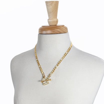 Cortina - Cuban Chain Horse Stirrup Necklace in Gold Urban-Equestrian