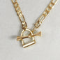 Cortina - Cuban Chain Horse Stirrup Necklace in Gold Urban-Equestrian