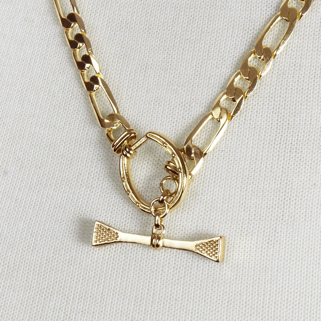 Cortina - Cuban Chain Horseshoe Necklace in Gold Urban-Equestrian