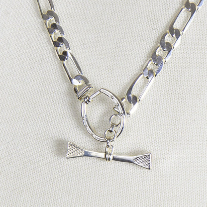 Cortina - Cuban Chain Horseshoe Necklace in Silver Urban-Equestrian