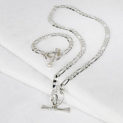 Cortina - Cuban Chain Horseshoe Necklace in Silver Urban-Equestrian