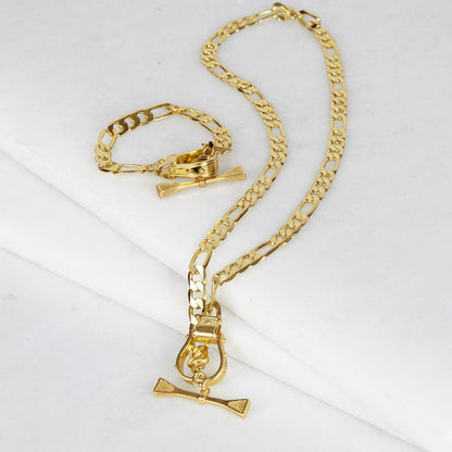 Cortina - Cuban Chain Western Necklace in Gold Urban-Equestrian