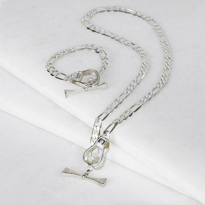 Cortina - Cuban Chain Western Necklace in Silver Urban-Equestrian