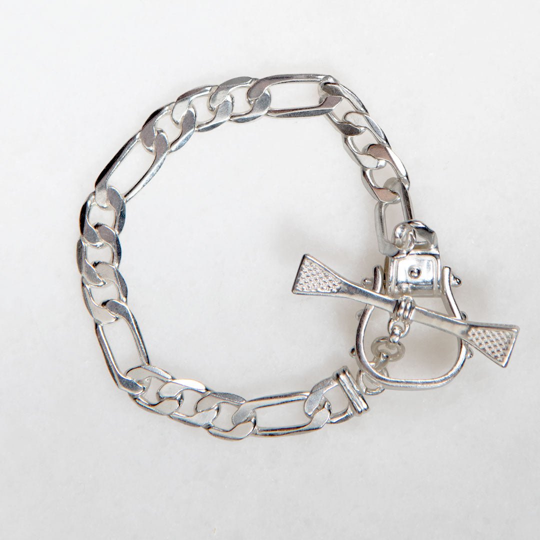 Cortina - Cuban Chain Western Stirrup Bracelet in Silver Urban-Equestrian