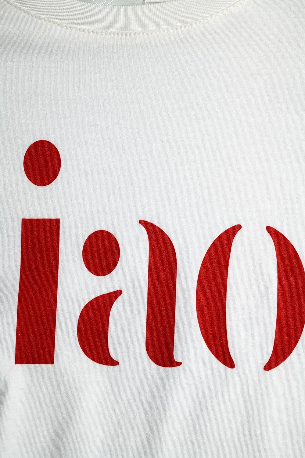Cotton t-shirt made in Italy with Ciao logo in red Q2store