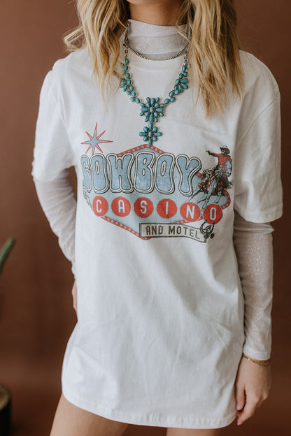 Cowboy Casino Motel Graphic Tee Wild Junkie