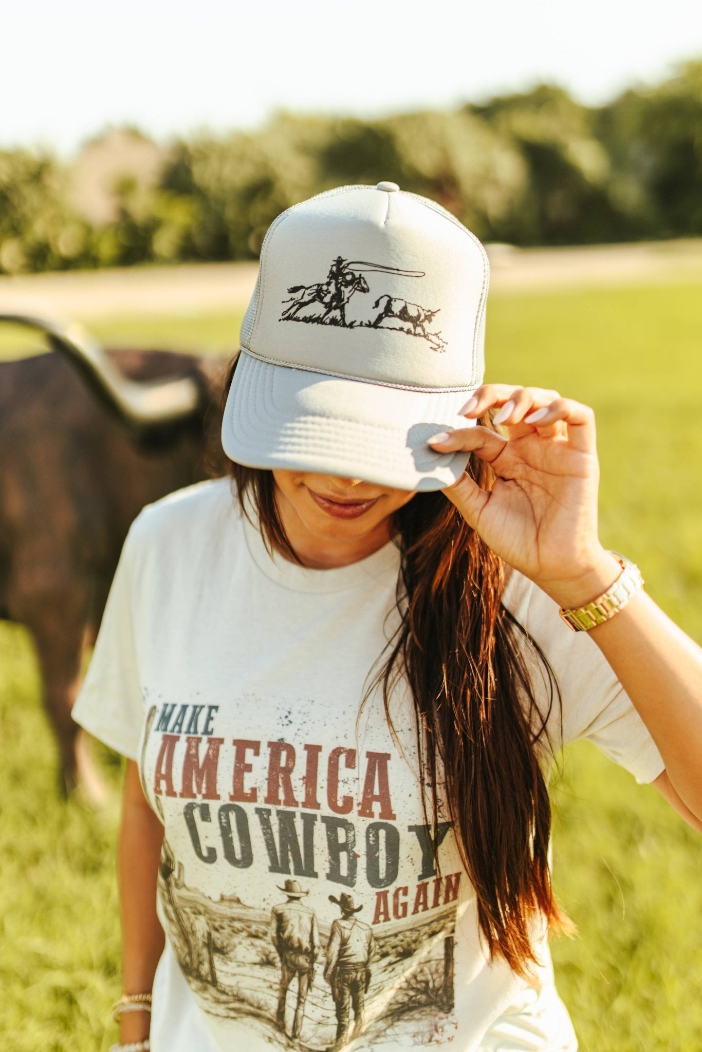 Cowboy Roper Trucker Hat Wild Junkie