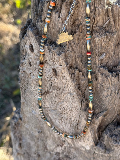 Sterling Silver Cowboy Trail Heishi Beaded Choker Wild Junkie