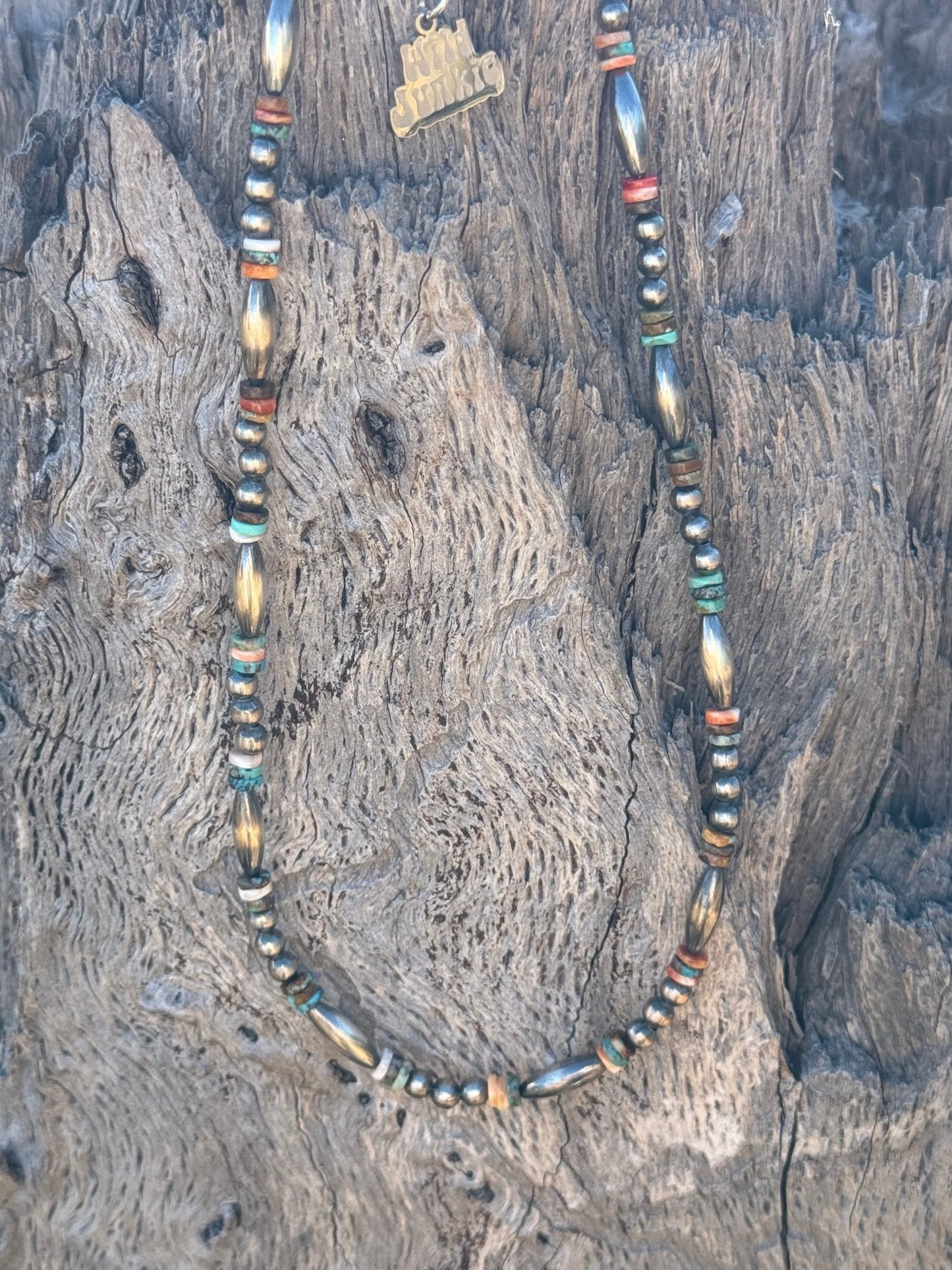 Sterling Silver Cowboy Trail Heishi Beaded Choker Wild Junkie