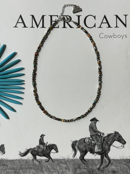 Sterling Silver Cowboy Trail Heishi Beaded Choker Wild Junkie