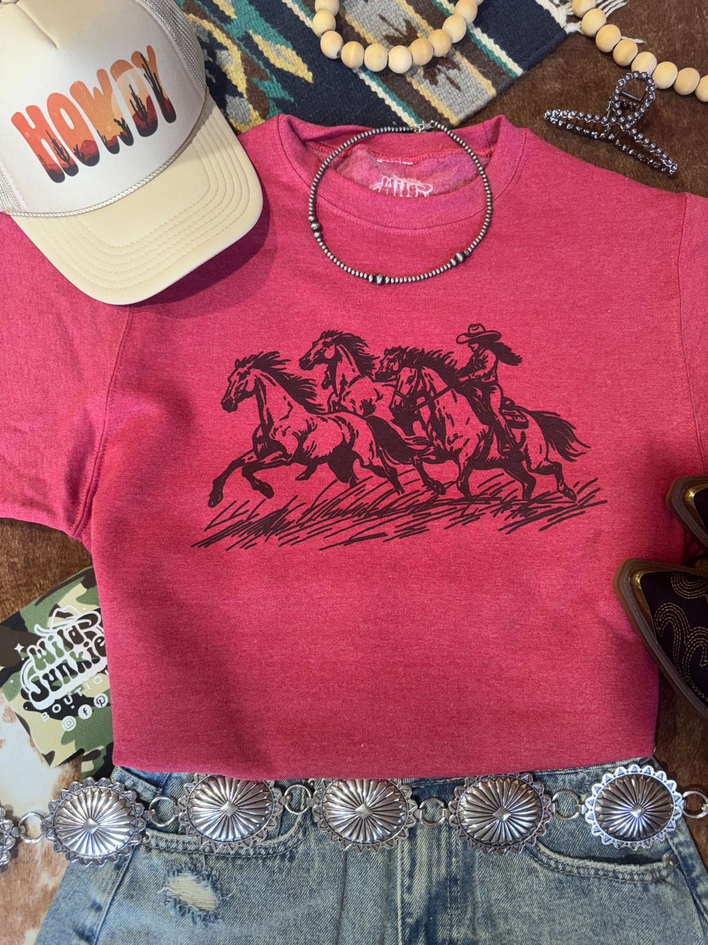 Cowgirl Rider Graphic Sweatshirt Wild Junkie