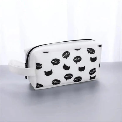 Creative Leather Black Large Capacity  Pencil Pouch For Students Unique Colors Stationery Office Pencil Cases Stevvex