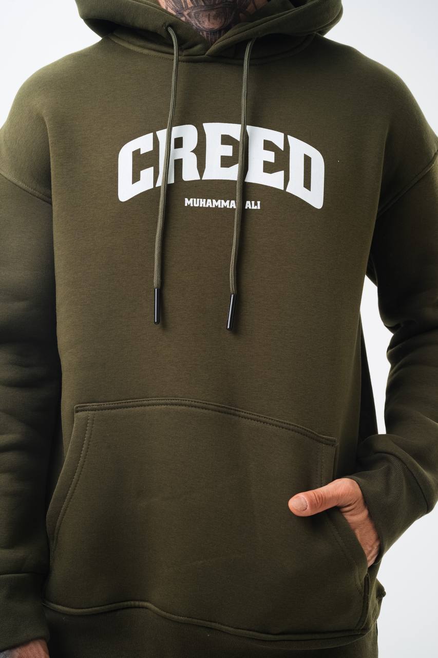 Oversize 'Creed' Muhammad Ali Graphic Hoodie - Boxing Inspired Streetwear Sweatshirt Withinblack