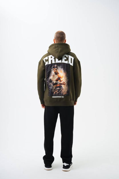 Oversize 'Creed' Muhammad Ali Graphic Hoodie - Boxing Inspired Streetwear Sweatshirt Withinblack