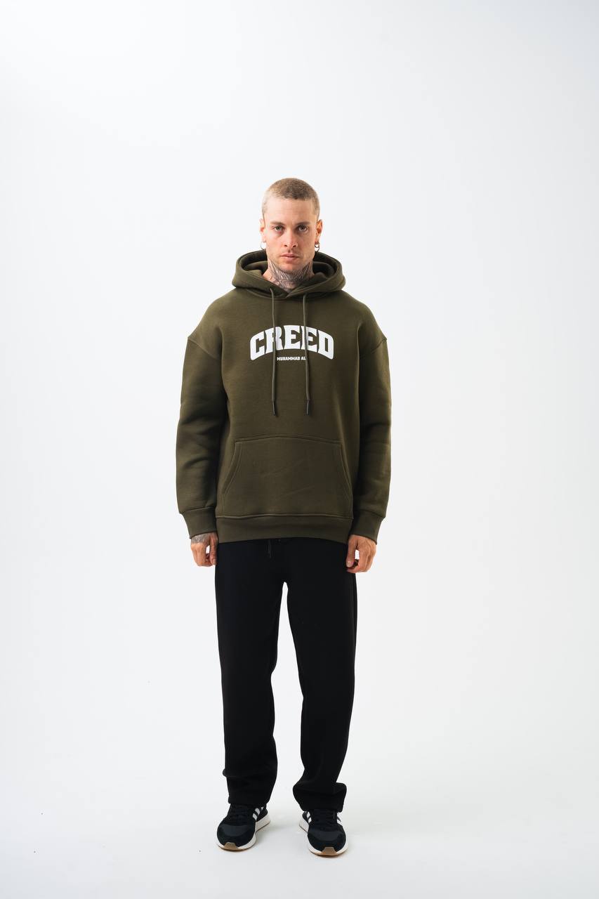 Oversize 'Creed' Muhammad Ali Graphic Hoodie - Boxing Inspired Streetwear Sweatshirt Withinblack