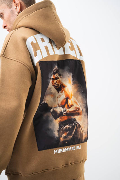 Oversize 'Creed' Muhammad Ali Graphic Hoodie - Boxing Inspired Streetwear Sweatshirt Withinblack